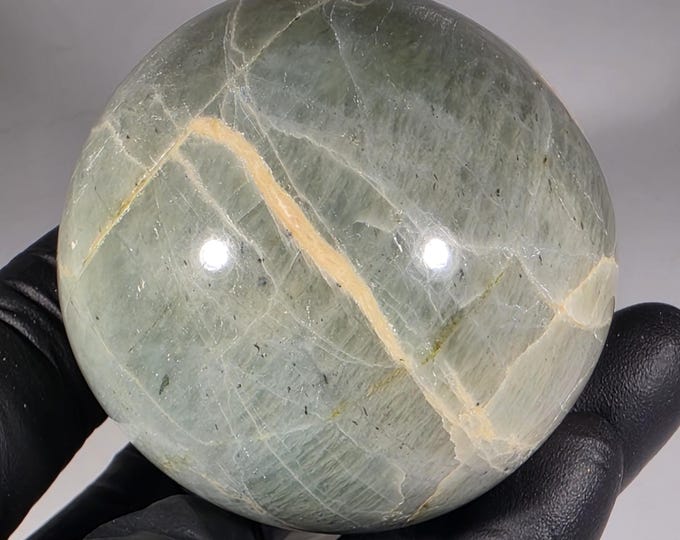 52mm Green Moonstone Sphere