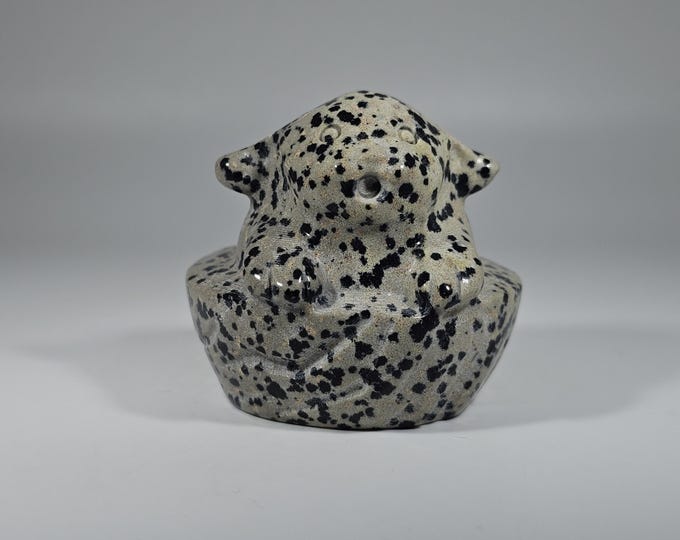 Dalmatian Jasper Dog in a Cup Carving