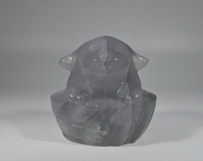 Fluorite Dog in a Cup Carving *Imperfect