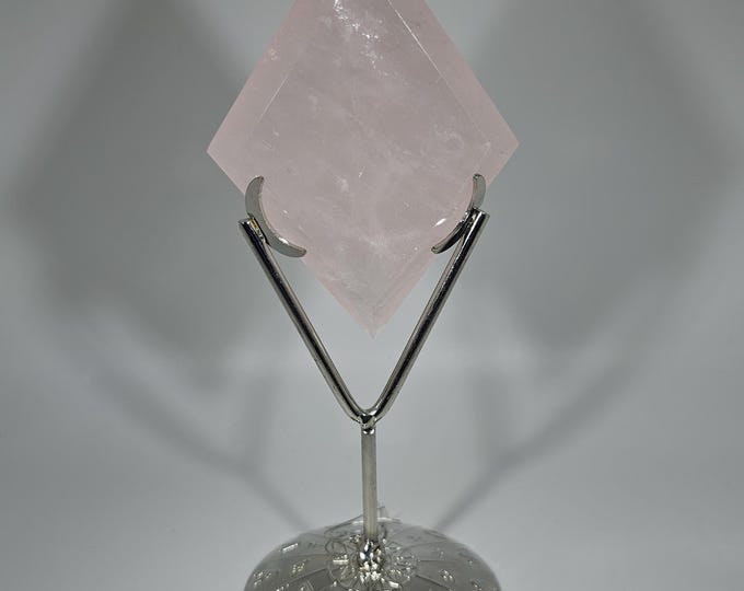 Rose Quartz Diamond With Stand