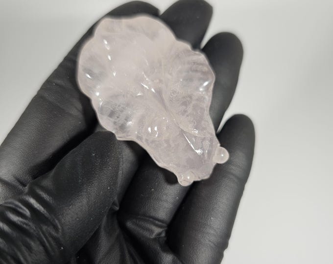 1.9"  Rose Quartz Goldfish Carving
