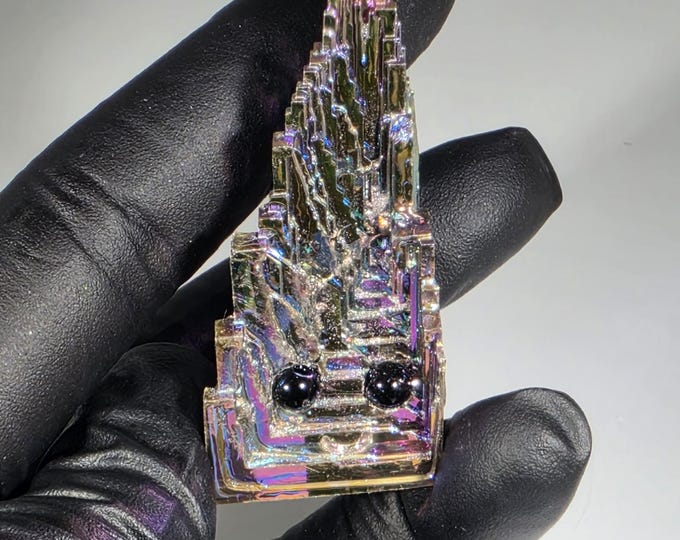 Bismuth Pet Rock Carving