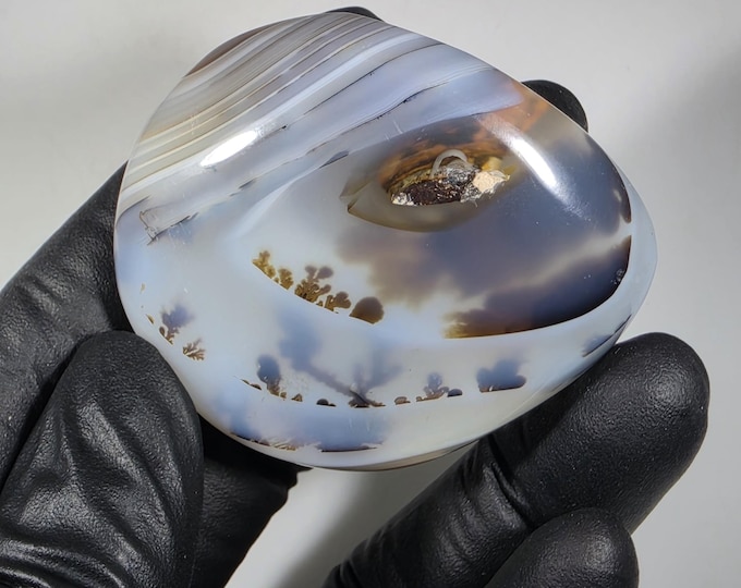 Dendritic Agate Palm Stone