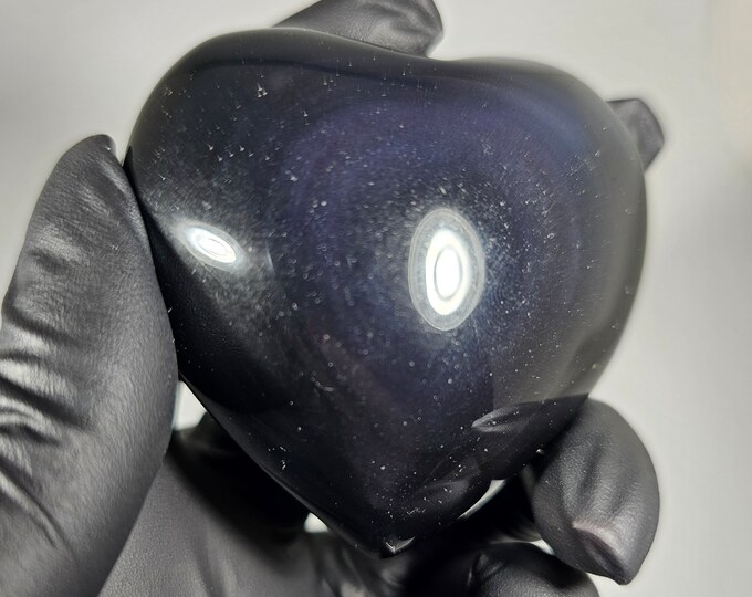 Rainbow Obsidian Heart
