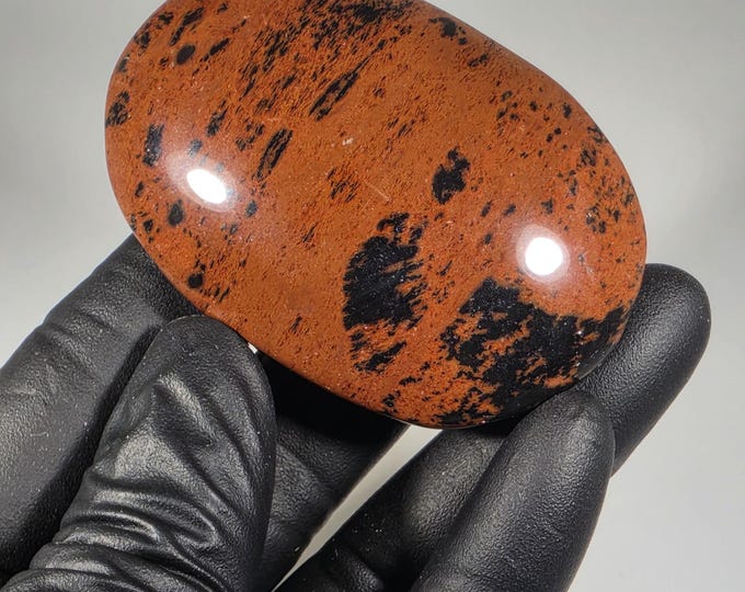 Mahogany Obsidian Palm Stone