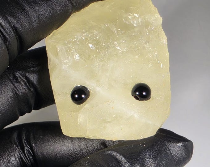 Citrine Pet Rock Carving