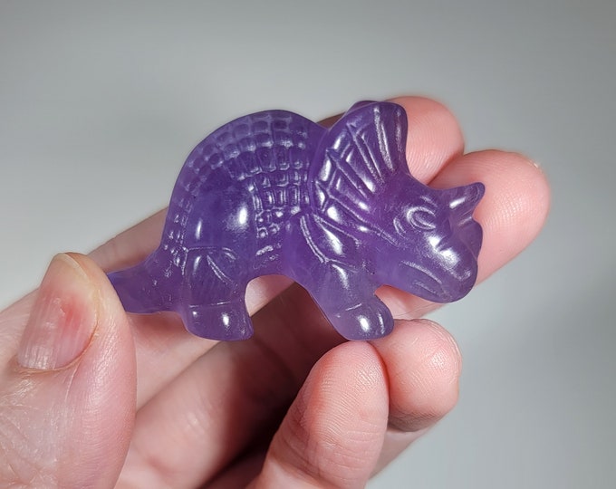 Fluorite Dinosaur Carving
