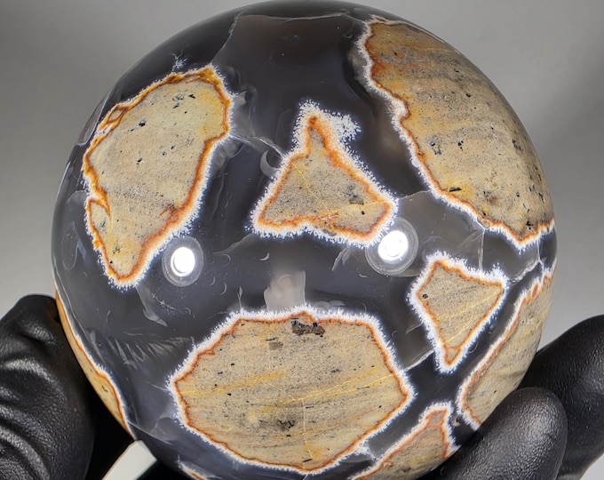 61mm Football Agate Sphere