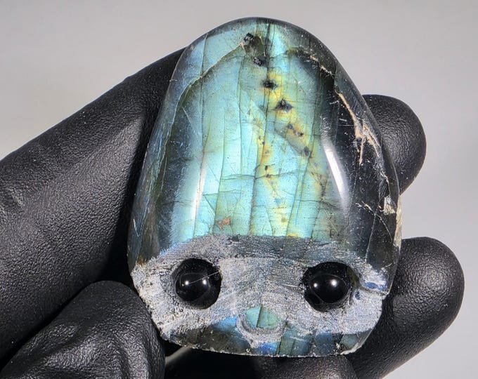 Labradorite Pet Rock Carving