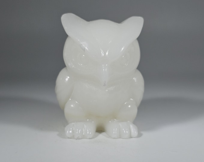 White Jade Owl Carving