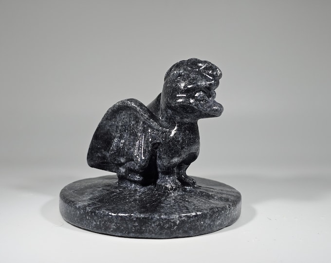 Black Jade Dragon Carving