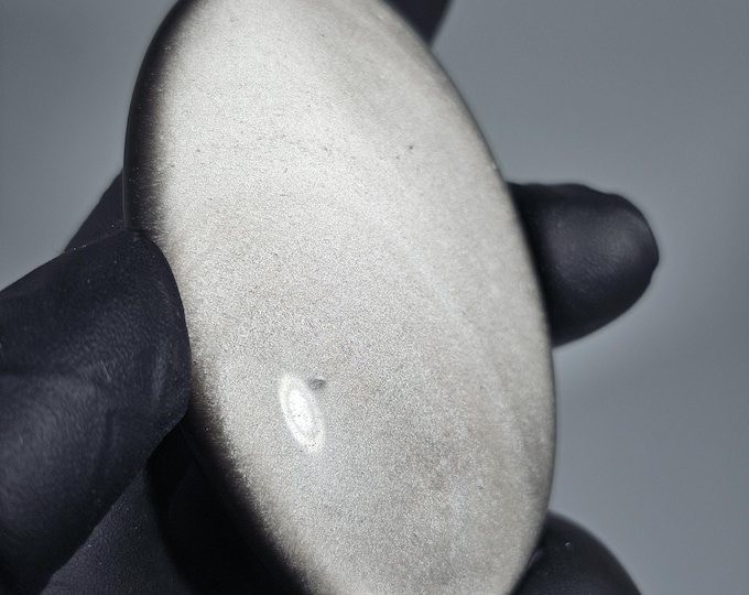 Silver Obsidian Palm Stone