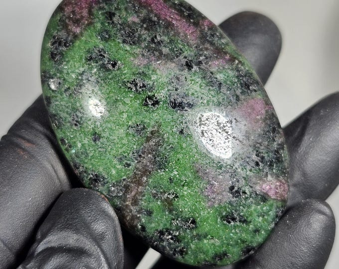 Ruby in Zoisite Palm Stone