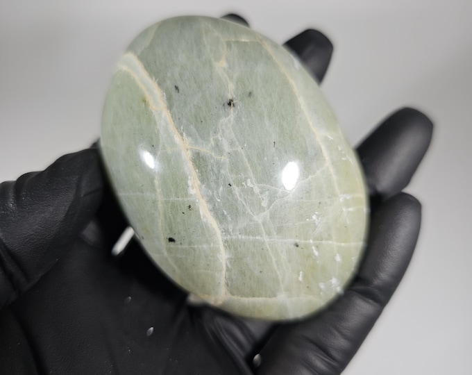 Green Moonstone Palm Stone