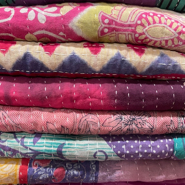 LOT of Kantha Blankets