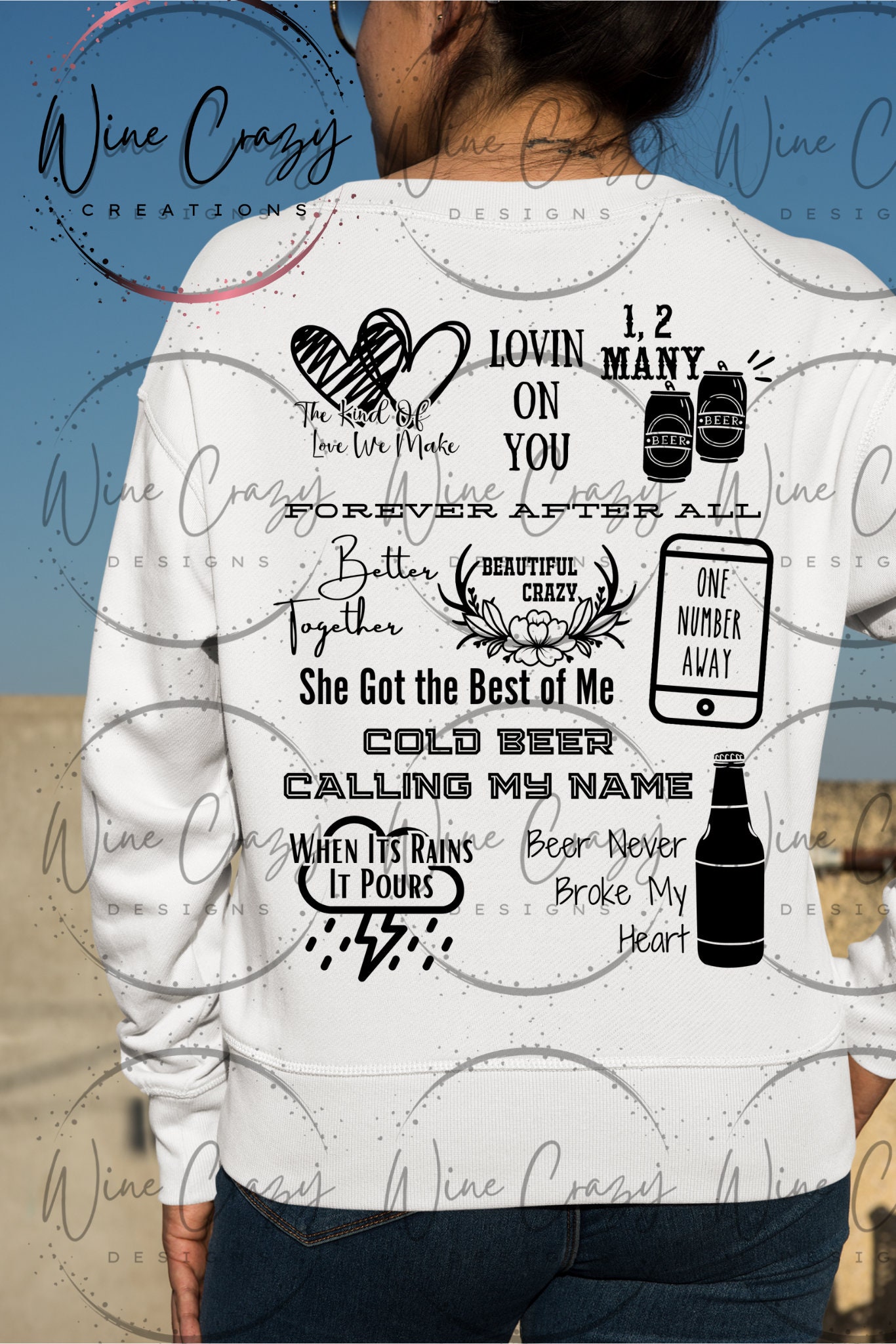 Beautiful Crazy Beautiful Crazy Lyrics Country Music Shirt -  Sweden