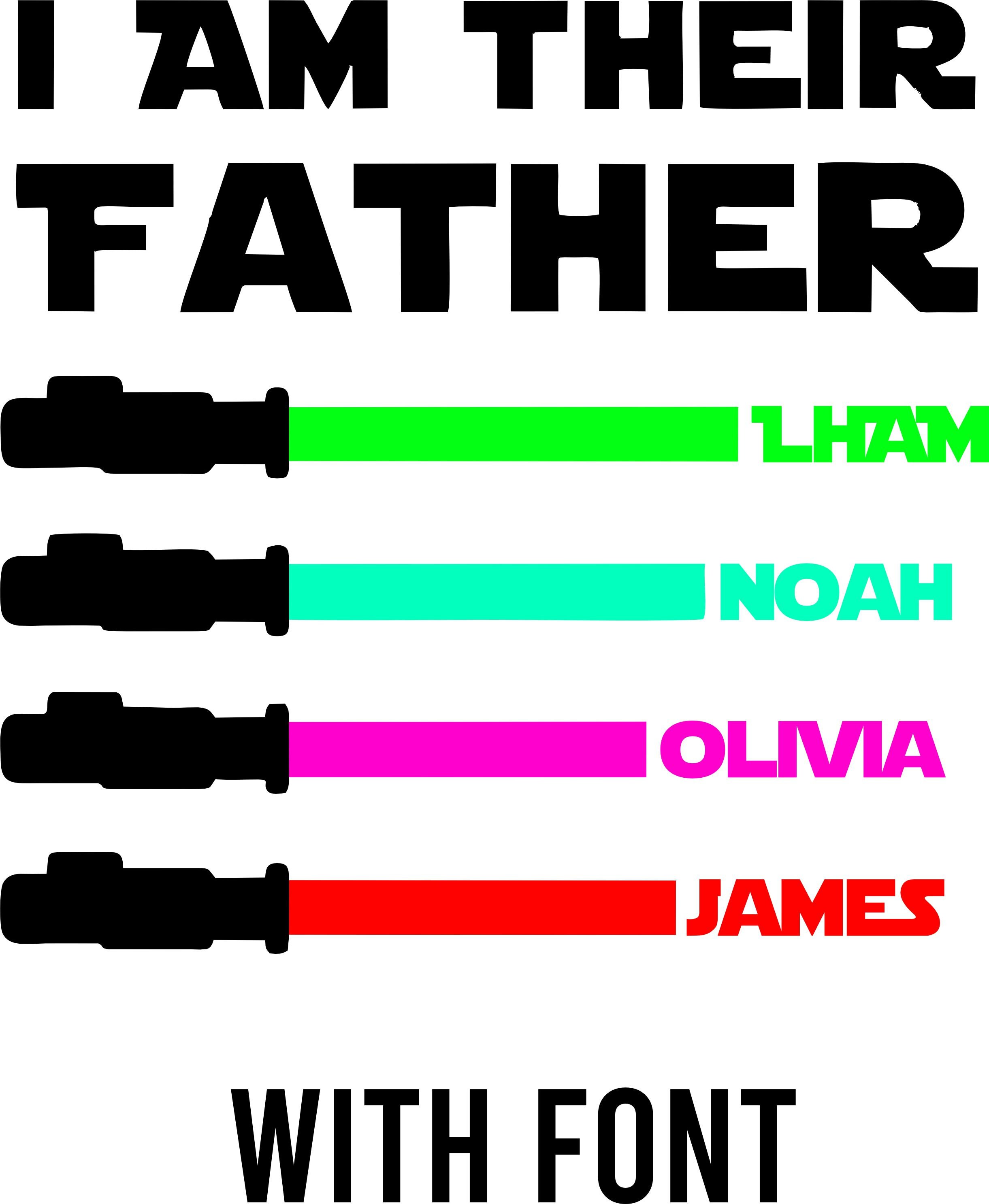 I Am Their Father Svg Light Saber Svg Gift for Dad Svg Best | Etsy Ireland