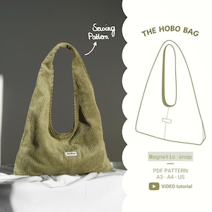 THE HOBO BAG (Magnetic snap) - Digital sewing pattern