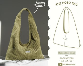 EL BOLSO HOBO (cierre magnético) - Patrón de costura digital