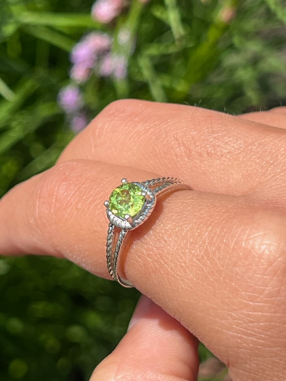 Sterling Silver Ant. Cushion Swiss Blue Topaz, Amethyst & Peridot Ring Sterling Silver Ant. Cushion Swiss Blue Topaz, Amethyst & Peridot Ring