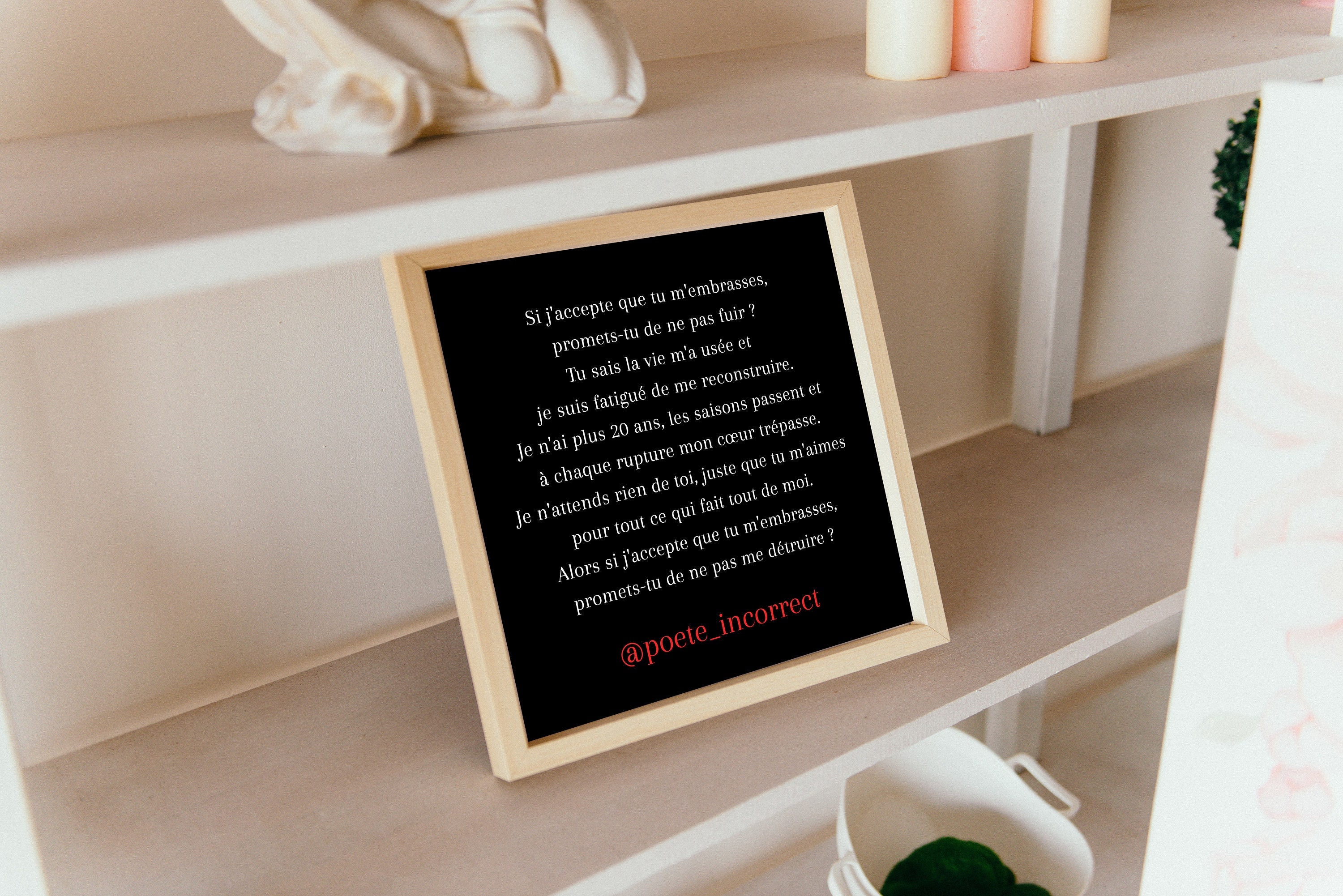 Tableau Si J'accepte Que Tu M'embrasses 