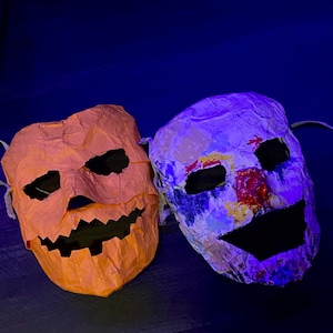 Michael Myers Rob Zombie Halloween 2007 Lot Of 2 Papier-Mâché Horror Masks