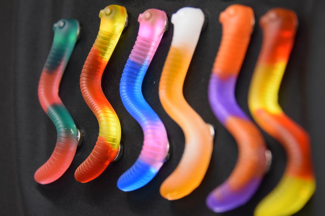 Resin Gummy Worm 4 Worms Etsy