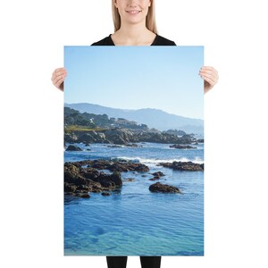 Pebble Beach California Photography Print - Cypress Point Lookout on 17 Mile Drive - Monterey Bay Coastline - Beach House Wall Art