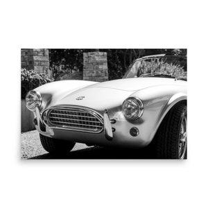 Sports Car Photography Print - Classic Car Wall Art - Black and White Photography - Monterey Car Week Photography