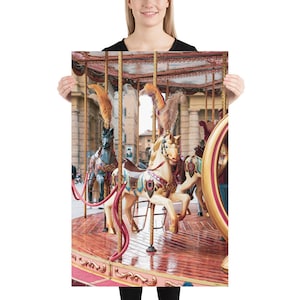 Florence Italy Photography Print - Piazza della Repubblica Carousel - Old World Charm Print - Summer Italy Poster - Europe Travel Wall Art