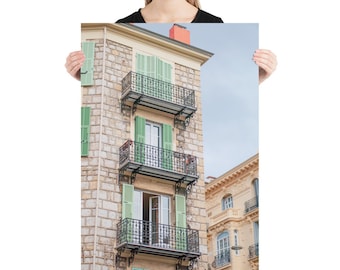 French Riviera Architecture Print - Charming European Architecture Photography - South of France Travel Wall Art - Nice France Photography