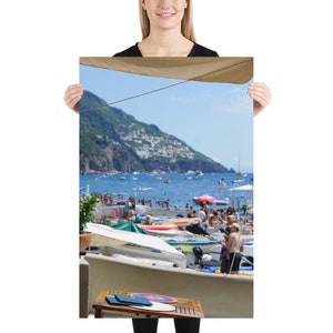 Positano Photography Print - Amalfi Coast Italy - Beach Photography - Positano Wall Art - Southern Italy Coastline - Positano Beach Summer
