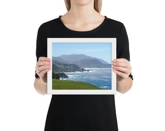 Inramat fotografi - Rocky Point Big Sur-tryck - Resekonst vid Pacific Coast Highway - Fotografi av Kaliforniens kustlinje - Väggkonst vid Monterey Bay