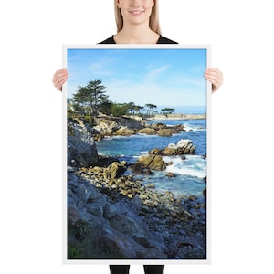 Framed Photograph - Lovers Point Beach Photography - Pacific Grove California Print - California Coastline Photo - Monterey Bay Wall Art