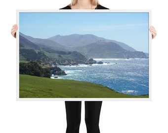 Framed Photograph - Rocky Point Big Sur Print - Pacific Coast Highway Travel Art - California Coastline Photography - Monterey Bay Wall Art