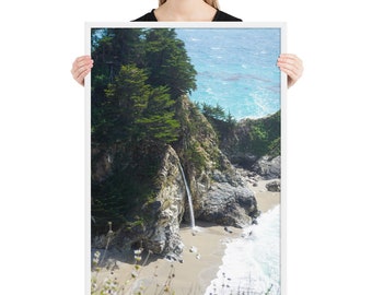 Framed Photograph - McWay Falls Big Sur California Photography - California Coastal Wall Art - Monterey Bay Poster