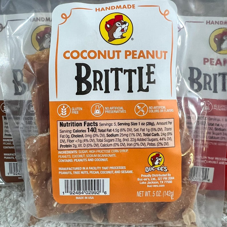 Buc-ee's Peanut Brittle Gift Box: Texas Snack Sampler - Etsy