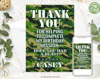 Military Thank You Template - Etsy