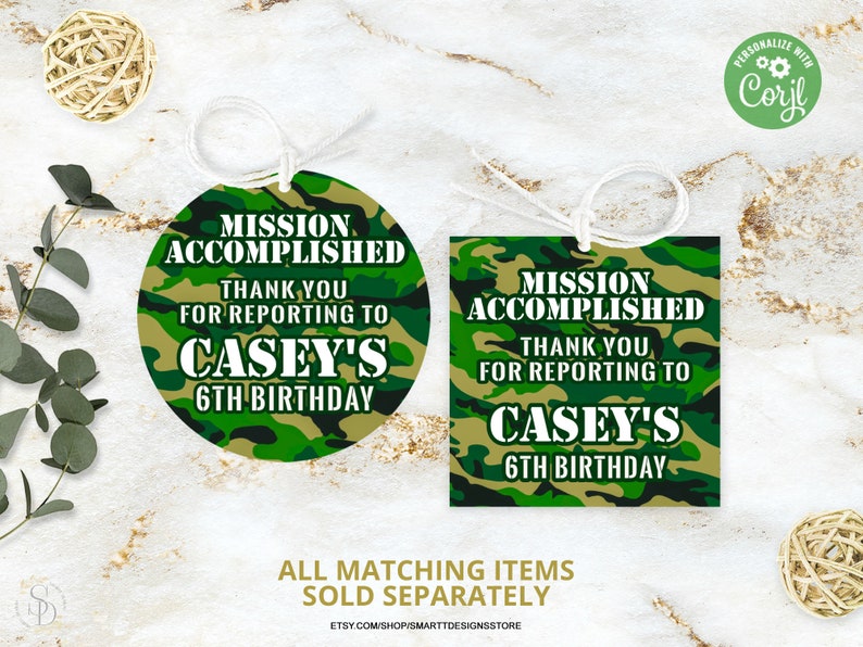 Editable Army Birthday Invitation, Boy Military Party Mobile Phone