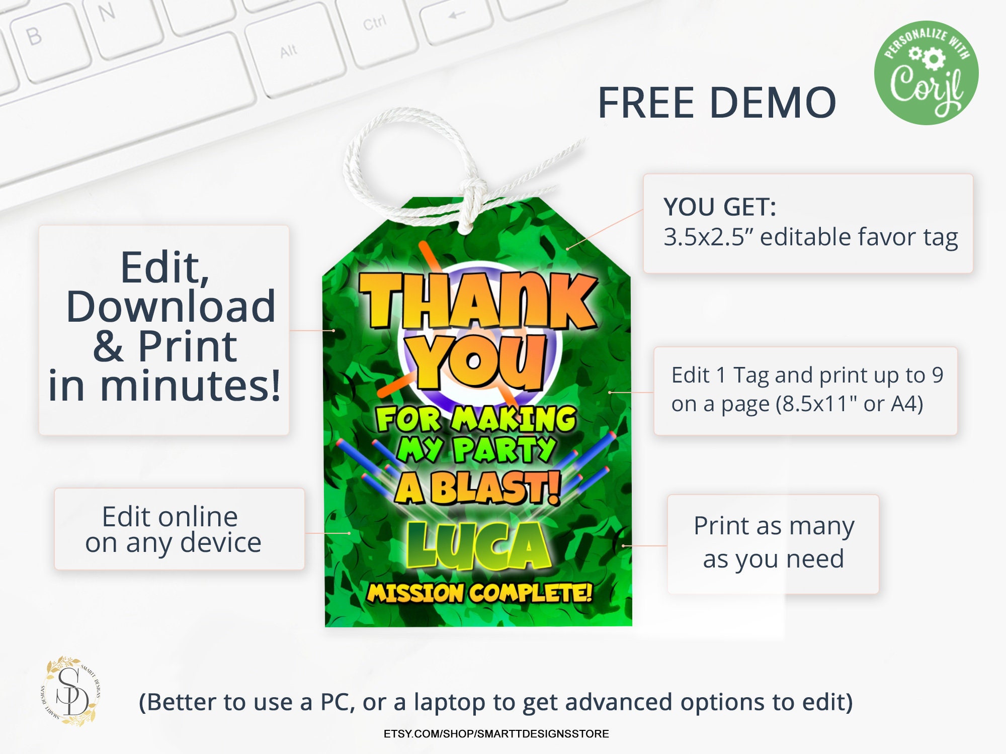 editable-dart-gun-birthday-thank-you-tag-gun-blasters-battle-party