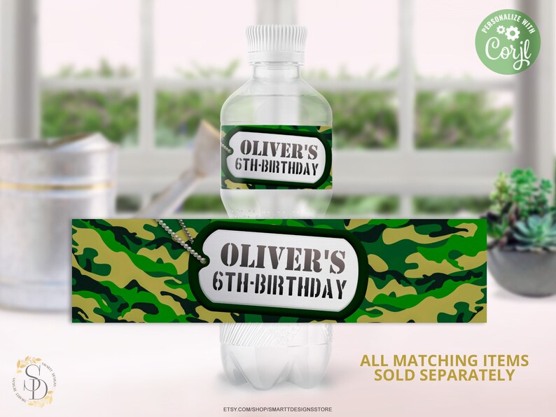 Editable Army Birthday Invitation, Boy Military Party Mobile Phone