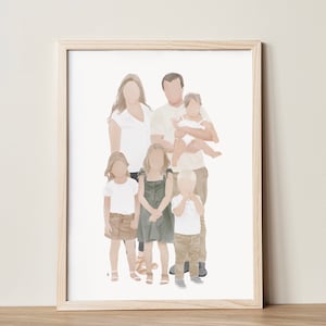 Custom Watercolour Portrait, Digital Illustration, Personalized Painting from Photo, Watercolor, Family Portrait, Christmas Gift