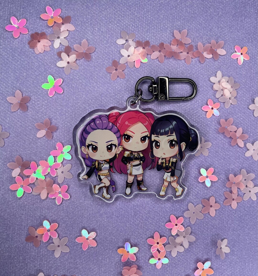 Idol Keychains K-pop Demon Hunters Acrylic Keychain – Anime Idol Bag Charm - Etsy
