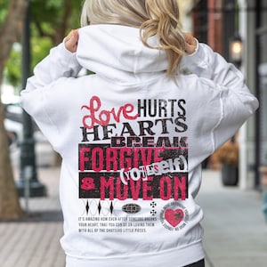 Anime Hoodie, Love Hurts Crewneck Sweatshirt & Hoodie, Unisex for Couples, Hip Hop Fashion, Valentine&#39;s Day Gift, Graphic Print Urban Style