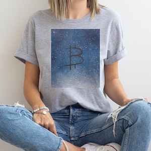 Bitcoin T-Shirt, Crypto Shirt, Unisex, Bitcoin Logo Space Tee