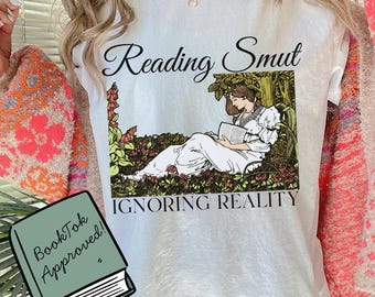 Reading Smut Comfort Colors T-shirt, grappig BookTok-shirt met graphic
