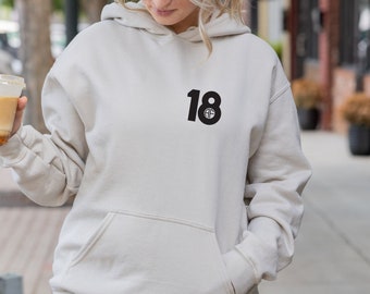 Funny 18th Birthday Gift, 18 AF Hoodie & Crewneck, 18th Birthday Shirt