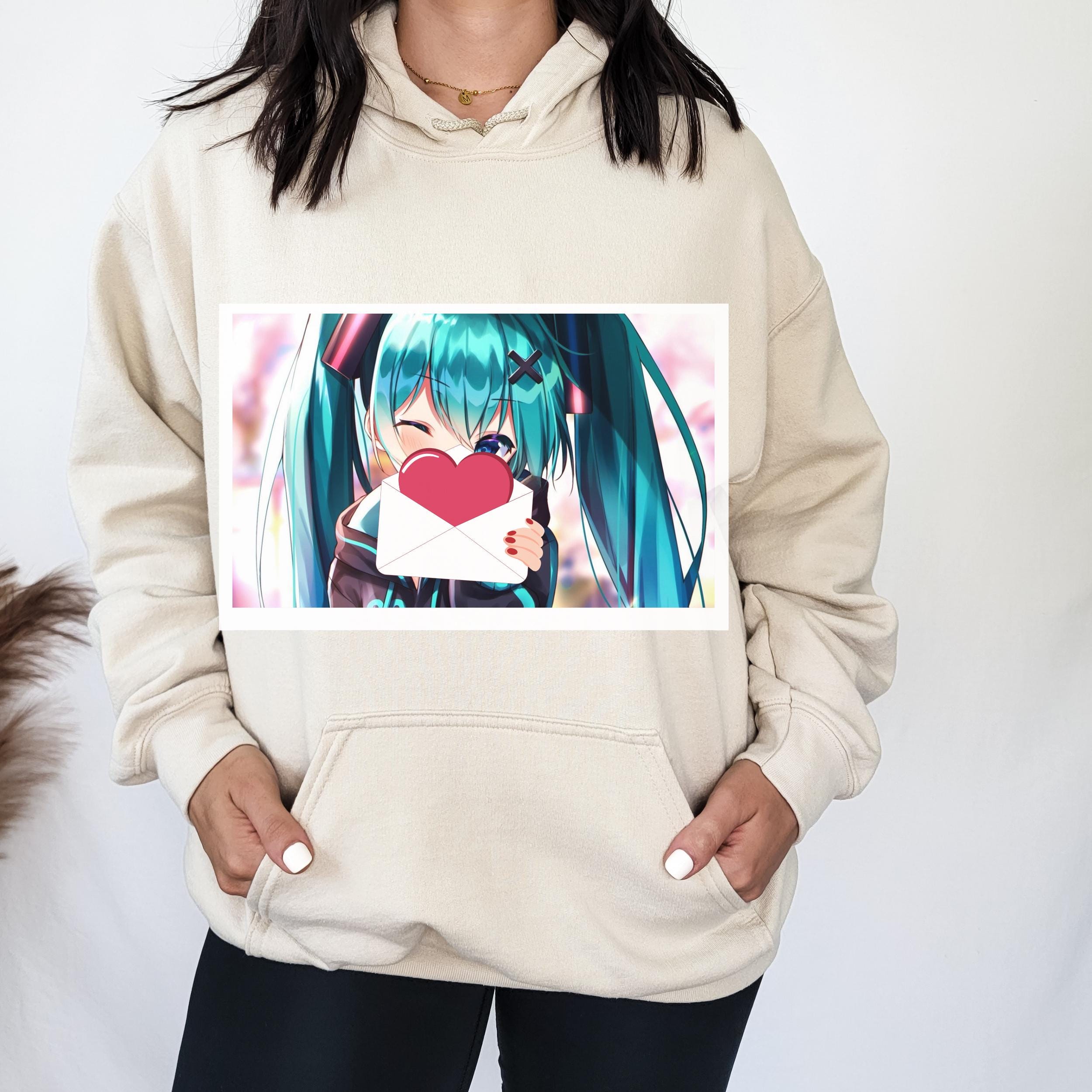 Hatsune Miku Valentine Sweater, Hatsune Miku Hoodie, Anime Shirt