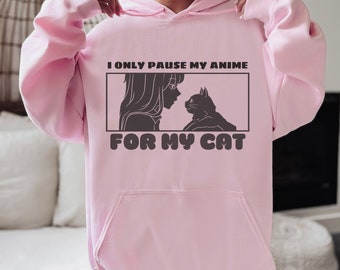 Anime Hoodie, Cat Hoodie, Kawaii Shirts, Anime Gifts, Anime Sweatshirt, Anime Sweater, Manga Hoodie, Kawaii Hoodie, Kawaii Anime Clothing