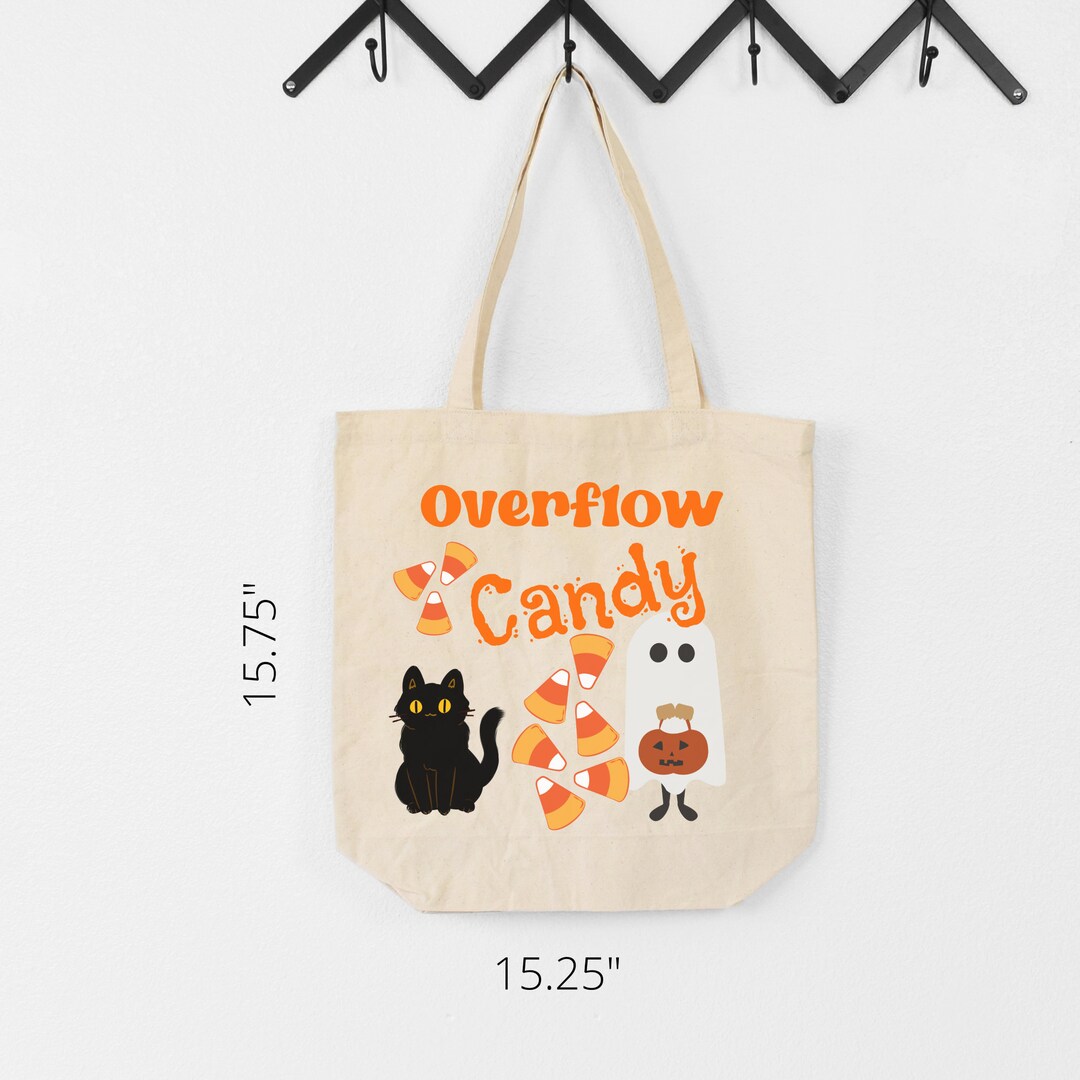 Personalized Halloween Trick or Treat Bag, Tote Bag, Overflow Candy Bag ...